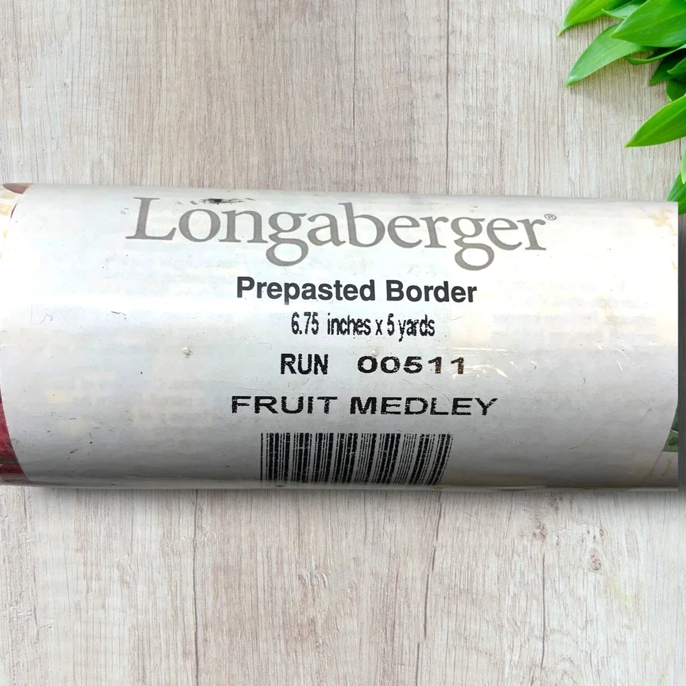 Vintage Longaberger Fruit Medley Wallpaper Border 4 Rolls 60 Ft NEW Y2K